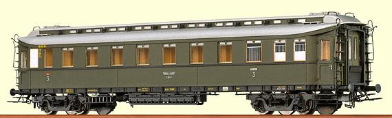 Express Train Passenger car 3rd class with kitchen compartment<br /><a href='images/pictures/Brawa/45214.jpg' target='_blank'>Full size image</a>